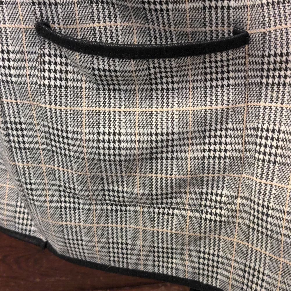 Max Studio Black + White Plaid Swing Coat Sz M - Picture 2 of 10